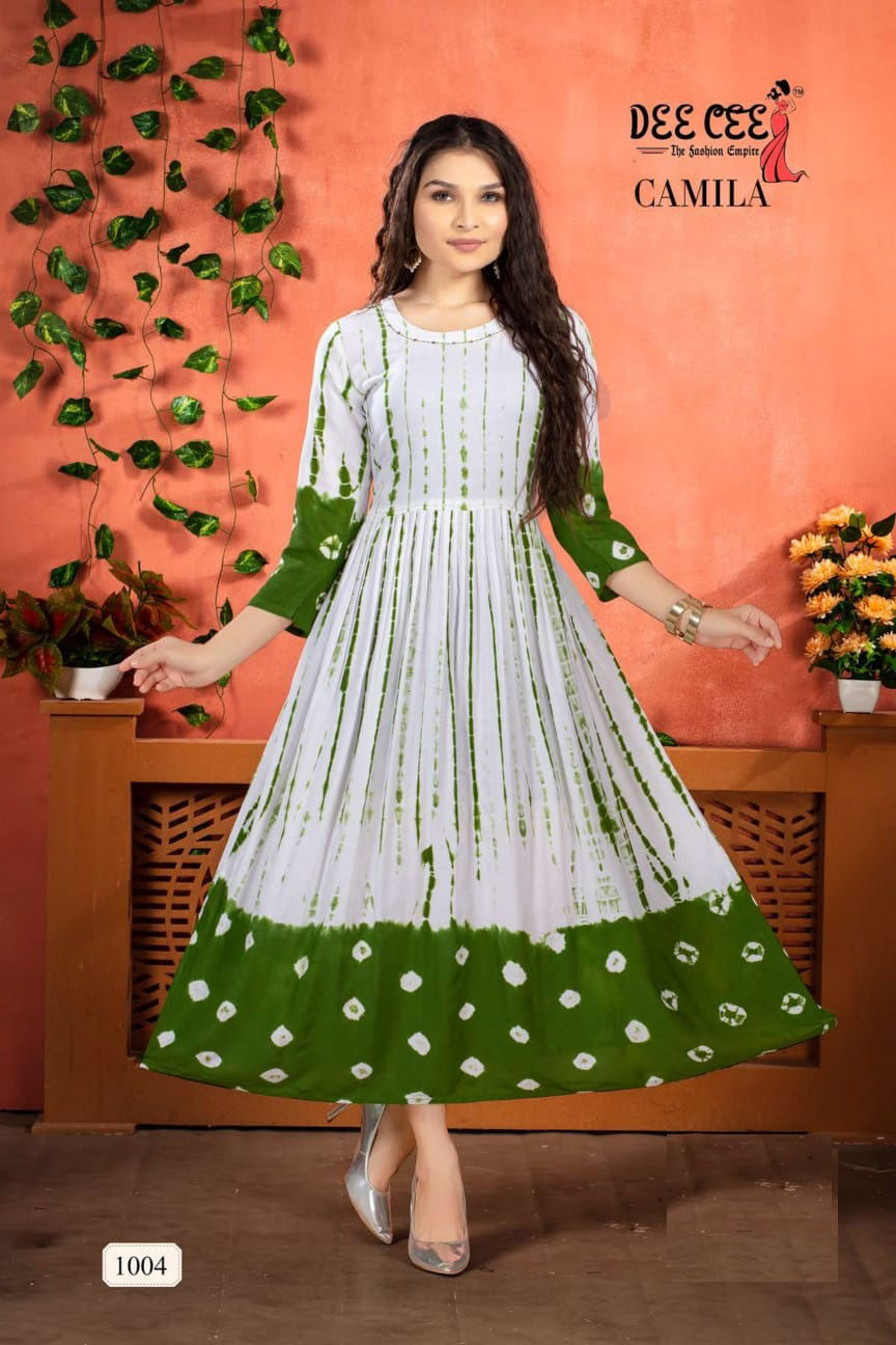 Camila Fancy Printed Wholesale Designer Anarkali Kurtis